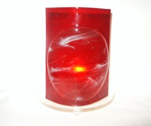 Lampe rouge allumée